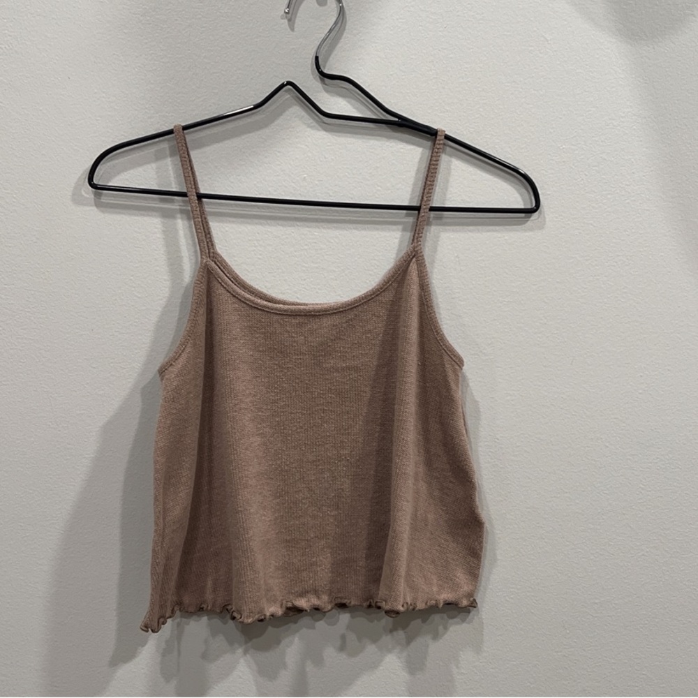 BROWN AMERICAN EAGLE TANK TOP. SIZE: SMALL